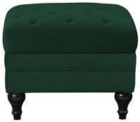 Habitat Chesterfield Velvet storage Footstool - Green