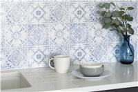 D-C-Fix Vintage Self Adhesive Vinyl Wall Tiles - Blue
