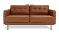 Habitat Newell Leather 2 Seater Sofa - Tan