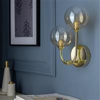 Argos Home Ombre Glass Metal 2 Light Wall Light - Brass