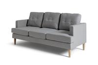 Habitat Joshua Fabric 3 Seater Sofa - Light Grey