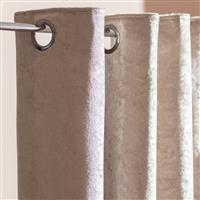 Argos Home Crushed Velvet Fully Lined Curtains - Champagne