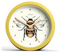 Jones Clocks Analogue Eclipse Bee Alarm Clock - Yellow