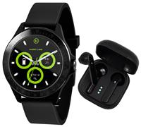 Harry Lime Black Smart Watch with Ear Bud Set