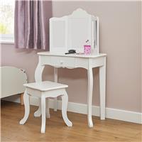 Liberty House Kids Dressing Table And Stool - White