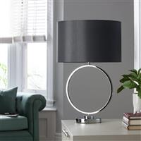 Argos Home Chrome Ring 55cm Metal Table Lamp - Chrome & Grey