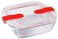 Pyrex Cook & Heat Large Square 1L Dish With Lid