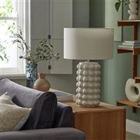 Habitat Bobble 61cm Ceramic Table Lamp - Cream