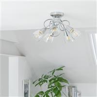 Argos Home Curico 5 Light Flush Ceiling Light - Chrome