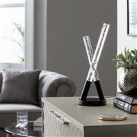 Argos Home Bubble 38cm Metal LED Table Lamp - Black & Clear