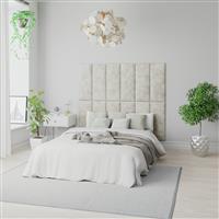 Aspire Quinn Crushed Velvet Headboard Panels 4 Pack- Pearl