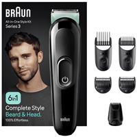 Braun 6-in-1 Beard Trimmer & Hair Clipper Kit MGK3411