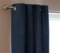 Habitat Brushed Thermal Eyelet Curtain - Navy