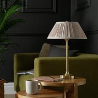 Argos Home Pleated 50cm Metal Table Lamp - Satin Brass