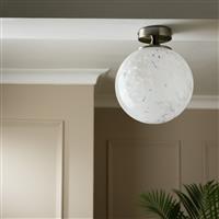 Habitat White Confetti Metal Flush to Ceiling Light - White