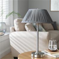 Argos Home Pleated 50cm Metal Table Lamp - Silver & Grey