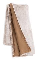 Habitat Fur Tipped Throw - Brown -125x150cm