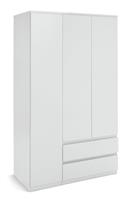 Habitat Jenson 3 Door 2 Drawer Tall Wardrobe - White Gloss