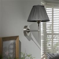 Argos Home Pleated Shade Metal Wall Light - Satin Nickel