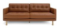 Habitat Newell Leather 3 Seater Sofa - Tan