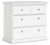 Tvilum Paris 4 Drawer Chest - White