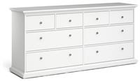 Tvilum Paris 8 Drawer Chest - White