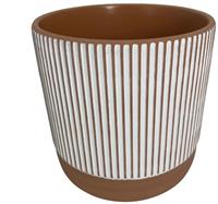 Habitat Hand Painted Terracotta Large Planter - Orange
