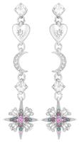 Lipsy Silver Colour Crystal Celestial Drop Earrings