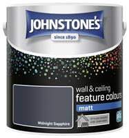 Johnstone's Wall & Ceiling Matt Paint 2.5L -Midnight Saphire