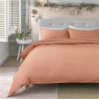 Habitat Cotton Linen Look Cinnamon Bedding Set - Single