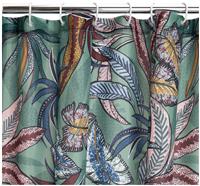 Habitat Leaf Print Shower Curtain with Anti Bac Finish-Multi