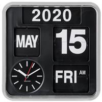 Karlsson Mini Flip Wall Clock - Black & Silver