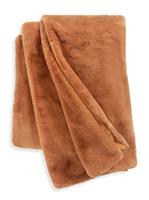 Habitat Faux Fur Throw - Cinnamon - 125x150cm