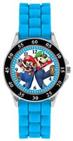 Nintendo Mario Blue Time Teacher Silicone Strap Watch