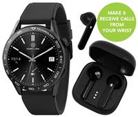 Harry Lime Black Calling Smart Watch and Wireless Earbud Set