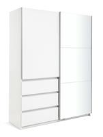 Habitat Holsted 2 Door 3 Drawer Mirror Wardrobe - White