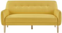 Habitat Finney Fabric 3 Seater Sofa - Mustard