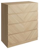 GFW Catania 4 Drawer Chest - Oak