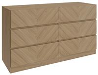 GFW Catania 6 Drawer Chest - Oak