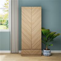 GFW Catania 2 Door 1 Drawer Wardrobe - Oak