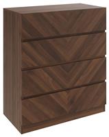 GFW Catania 4 Drawer Chest - Walnut