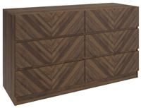 GFW Catania 6 Drawer Chest - Walnut