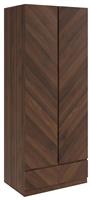 GFW Catania 2 Door 1 Drawer Wardrobe - Walnut