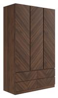 GFW Catania 3 Door 4 Drawer Wardrobe - Walnut