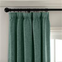 Habitat Linen Look Blackout Pencil Pleat Curtains - Green