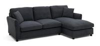 Argos Home Aleeza Fabric Right Hand Corner Sofa - Charcoal