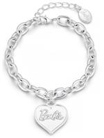 Barbie Silver Colour Heart Charm Bracelet