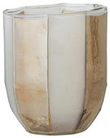 Bloomingville Jalil Glass Votive - White & Gold