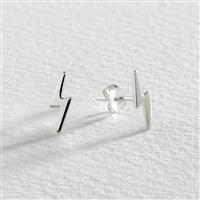 Revere Sterling Silver Lightning Stud Earrings