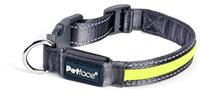 Petface Reflective Flashing Yellow Dog Collar - Medium